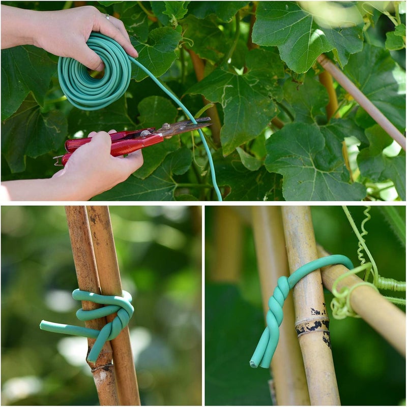 YDSL Soft Plant Tie, Garden Wire Tie for Plants Heavy Duty Reusable Plant Twist Ties for Gardening Home Office (Green, 32.8 feet) - Image 4